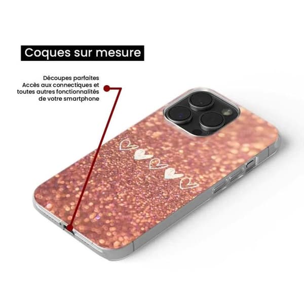 Silicone case with print compatible with Xiaomi Redmi Note 12 Pro Plus Glitter heart