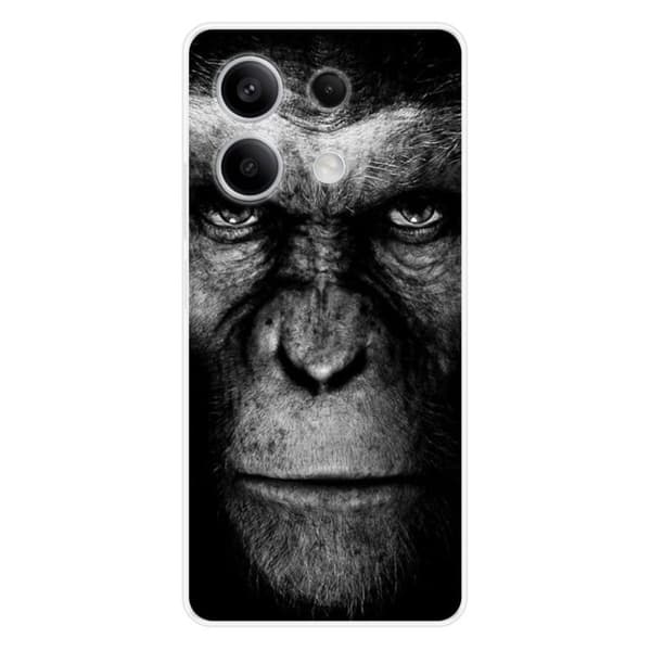 Tryckt silikonfodral som är kompatibelt med Xiaomi Redmi Note 13 5G Monkey