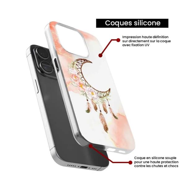 Siliconfodral - Kompatibel med Samsung Galaxy S22 Plus - design drömfångare måne