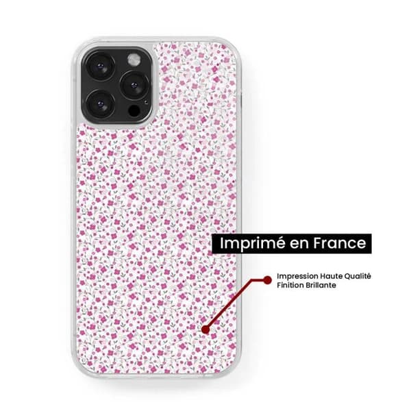 Förstärkt silikonfoder med tryck, kompatibel med Apple iPhone 15 Plus Liberty sauvage