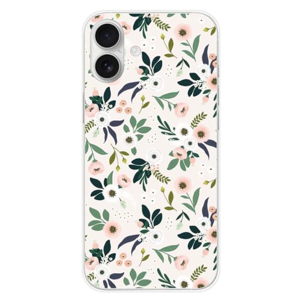 Siliconfodral med tryck kompatibelt med Apple iPhone 16 Plus Blommor