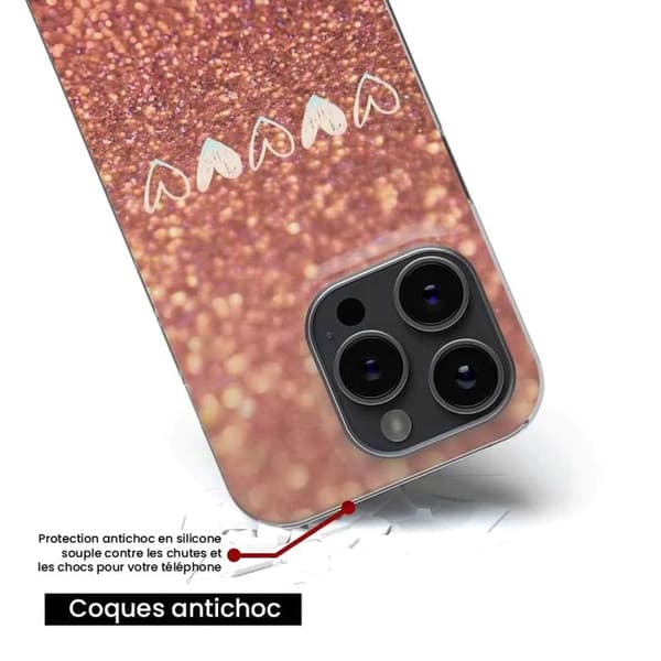 Silicone case with print compatible with Xiaomi Redmi Note 12 Pro Plus Glitter heart