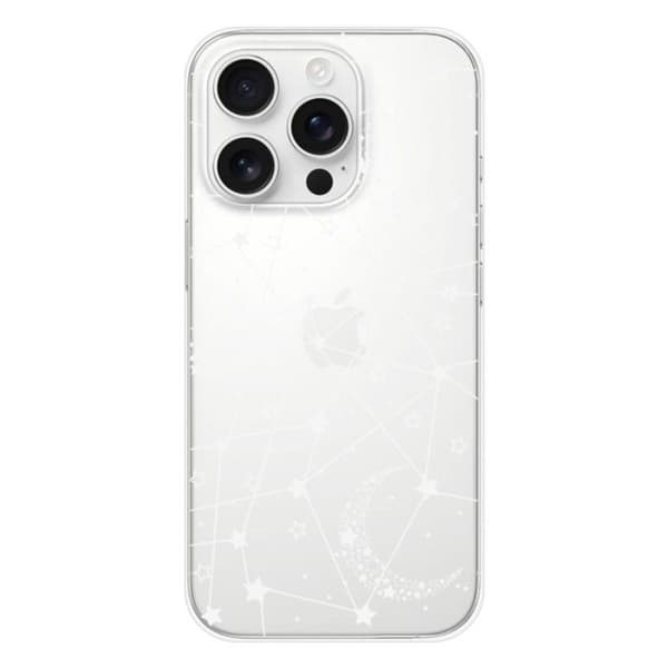 Tryckt silikonfodral som är kompatibelt med Apple iPhone 16 Pro Starry-linjer