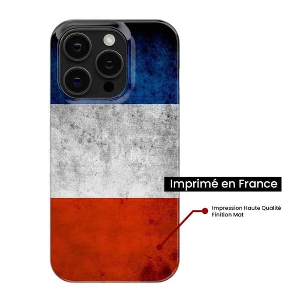 Siliconfodral - Kompatibel med Apple iPhone 14 Plus - design franska flaggan