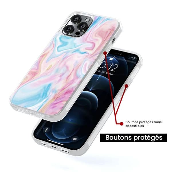 Coque i silikon förstärkt, tryckt, kompatibel med Apple iPhone 15 Pro Max Soap