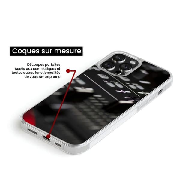 Coque i silikonförstärkt tryckt kompatibel med Apple iPhone 16 Pro Max DJ Mixer
