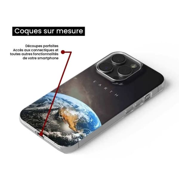 Tryckt silikonfodral som är kompatibelt med Apple iPhone 16 Earth