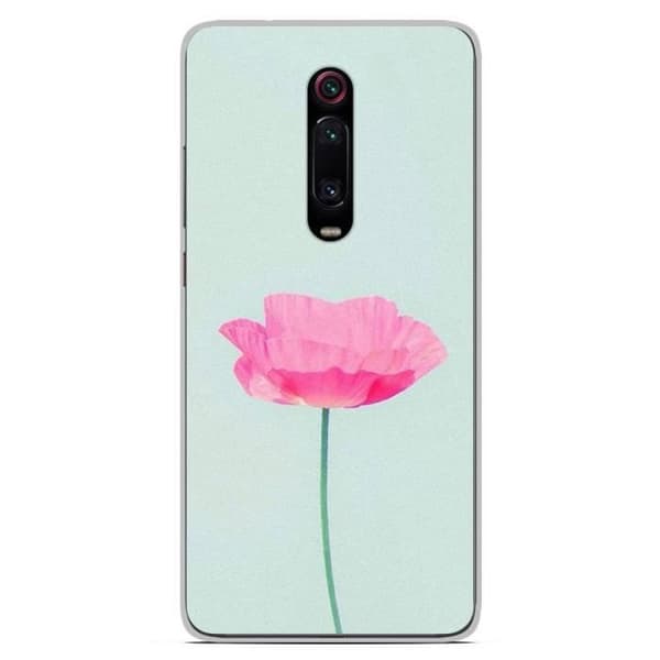 Silikonfodral till Xiaomi Mi 9T - Rosa blomma