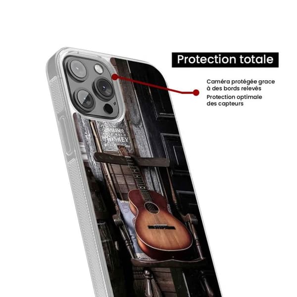 Siliconeförstärkt tryckt skal kompatibelt med Apple iPhone 13 Mini Gitarr