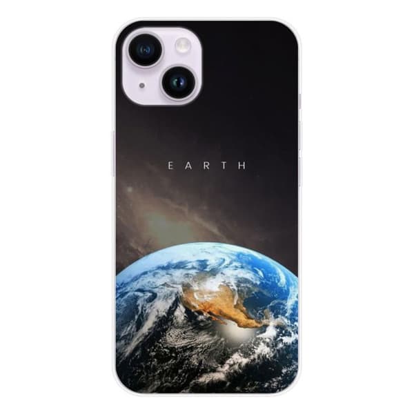 Tryckt silikonfodral som är kompatibelt med Apple iPhone 15 Earth