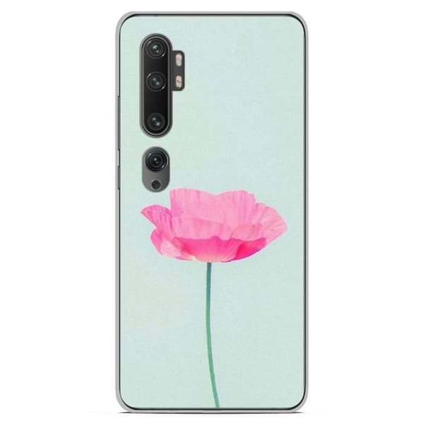 Silikonfodral till Xiaomi Mi Note 10 - Rosa blomma