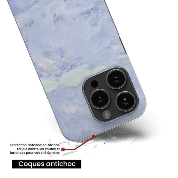 Tryckt silikonfodral kompatibelt med Xiaomi Redmi Note 13 Pro Plus 5G blå marmor