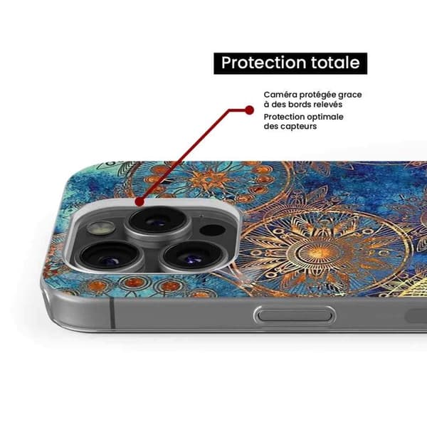 Siliconfodral - Kompatibel med Apple iPhone 14 Plus - design mandala blå