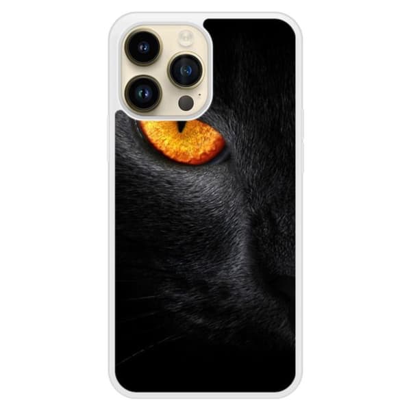 Förstärkt silikonfodral med tryck kompatibelt med Apple iPhone 14 Pro Max Pantheröga