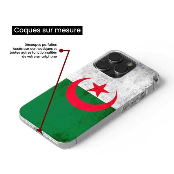 Tryckt silikonfodral som är kompatibelt med Apple iPhone 16 Pro Algeriets flagga