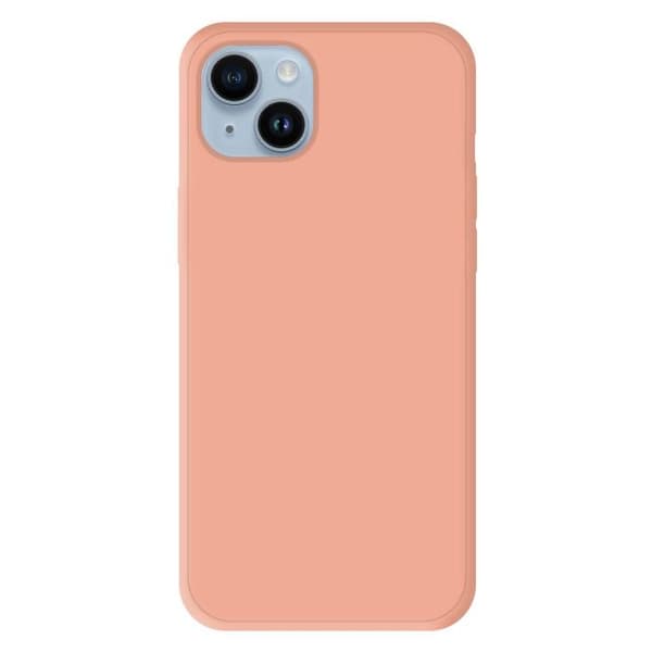 Silikonfodral - Apple - iPhone 14 Plus - Matt blekrosa - Stötsäker - Halvstyv