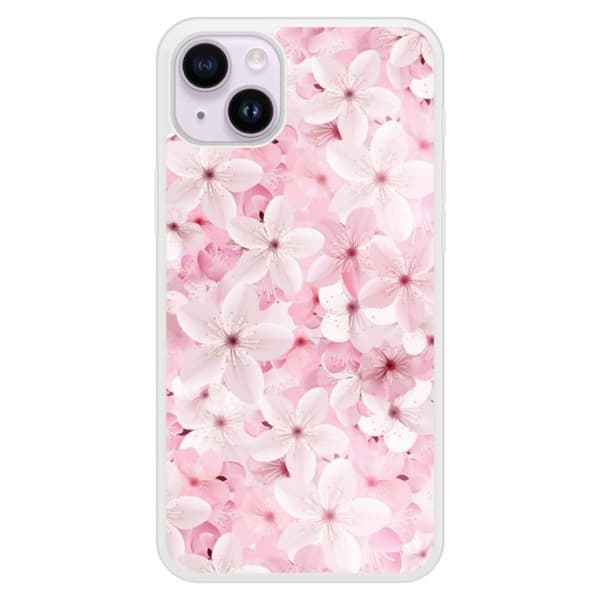 Siliconeförstärkt plånbokskompatibel Apple iPhone 15 Plus Sakura
