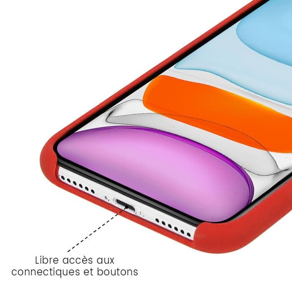 Silicone Coque Soft Touch - Xiaomi - Redmi Note 9 - Röd - Stötsäker - Trådlös laddning