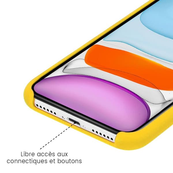 Siliconefodral Soft Touch - Apple - iPhone 11 Pro Max - Gul - Stötsäker - Trådlös laddning