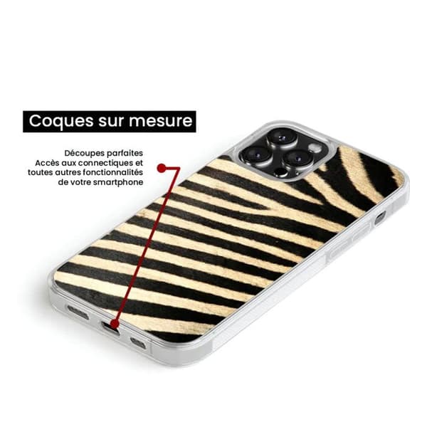 Förstärkt silikonfodral med tryck kompatibelt med Apple iPhone 14 Pro Max Zebra