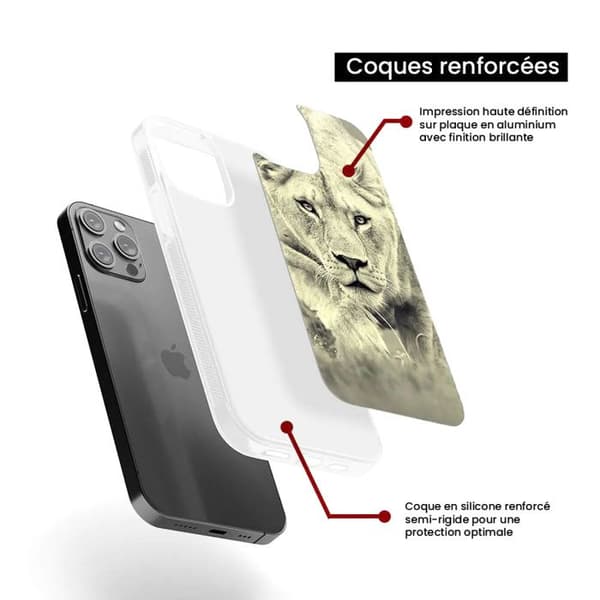 Förstärkt tryckt silikonfodral kompatibelt med Apple iPhone 14 Pro Max Leona