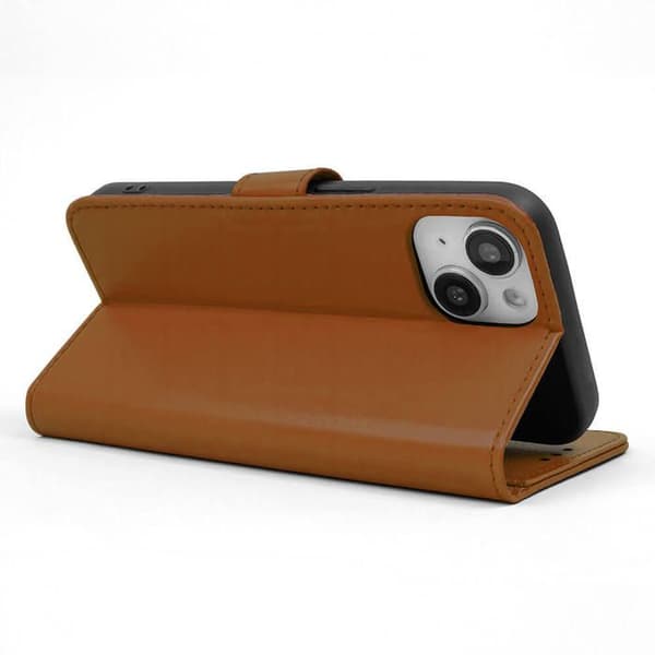 Fodral med spänne i camel konstläder - Kompatibel med Apple iPhone 13 Pro