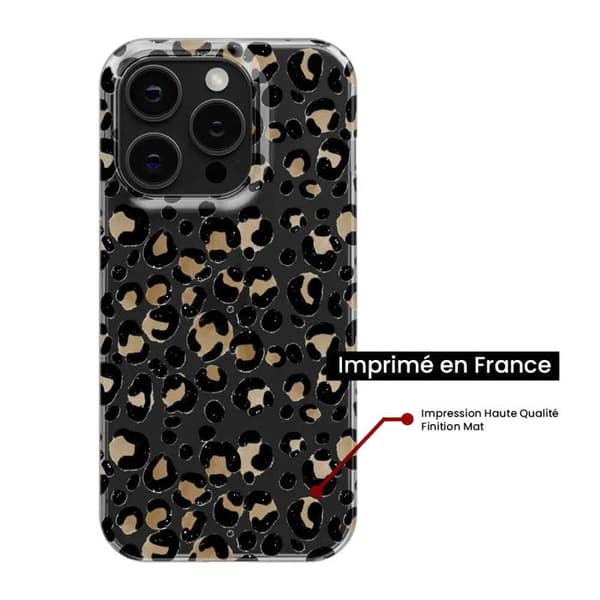 Tryckt silikonfodral som är kompatibelt med Apple iPhone 16 Plus Leopard
