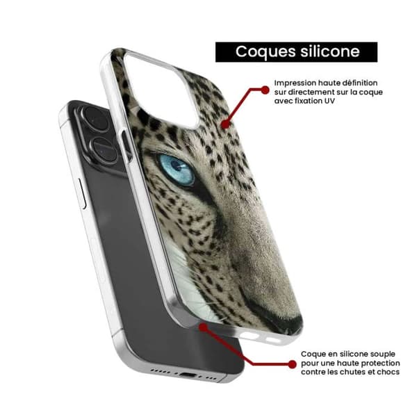 Tryckt silikonfodral kompatibelt Xiaomi Redmi Note 13 Pro 5G Leopard Eye