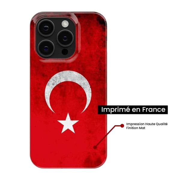 Tryckt silikonfodral kompatibelt Apple iPhone 16 Plus Türkiye Flag