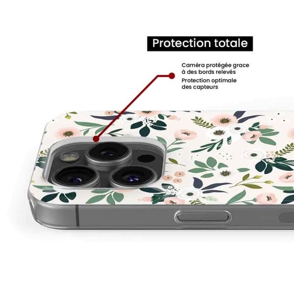Siliconfodral med tryck kompatibelt med Apple iPhone 16 Plus Blommor