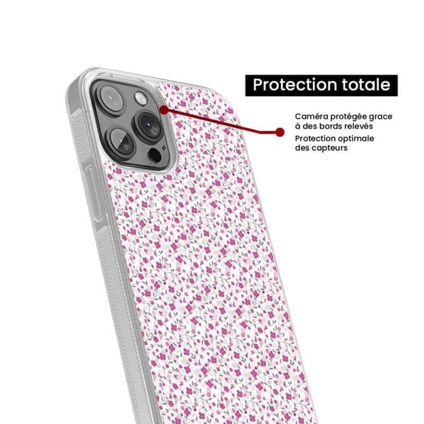 Förstärkt silikonfoder med tryck, kompatibel med Apple iPhone 15 Plus Liberty sauvage