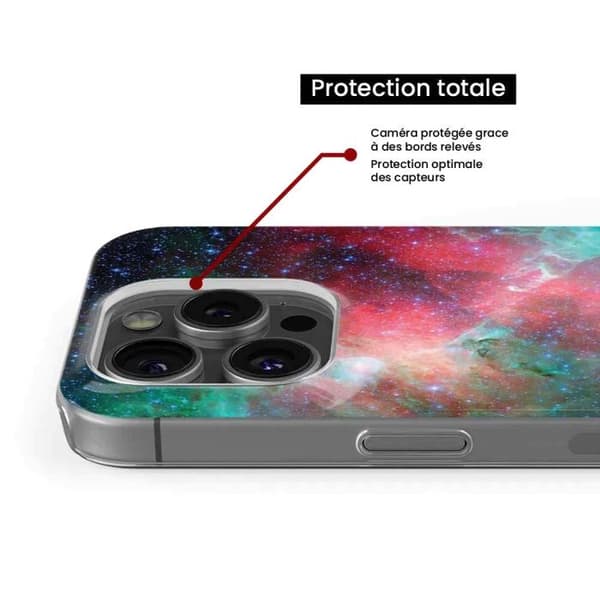 Tryckt silikonfodral som är kompatibelt med Apple iPhone 16 Plus Nebula