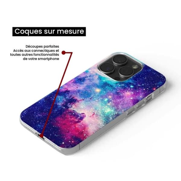 Siliconfodral - Kompatibel med Apple iPhone 13 - design galaxblå