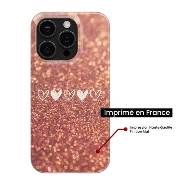 Silicone case with print compatible with Xiaomi Redmi Note 12 Pro Plus Glitter heart