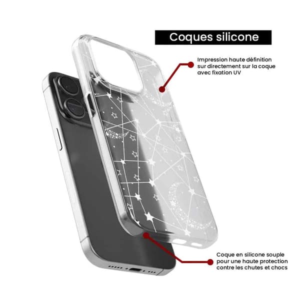 Tryckt silikonfodral som är kompatibelt med Apple iPhone 16 Plus Starry-linjer