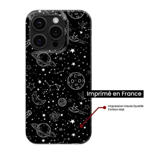 Tryckt silikonfodral som är kompatibelt med Apple iPhone 13 Galaxy draw