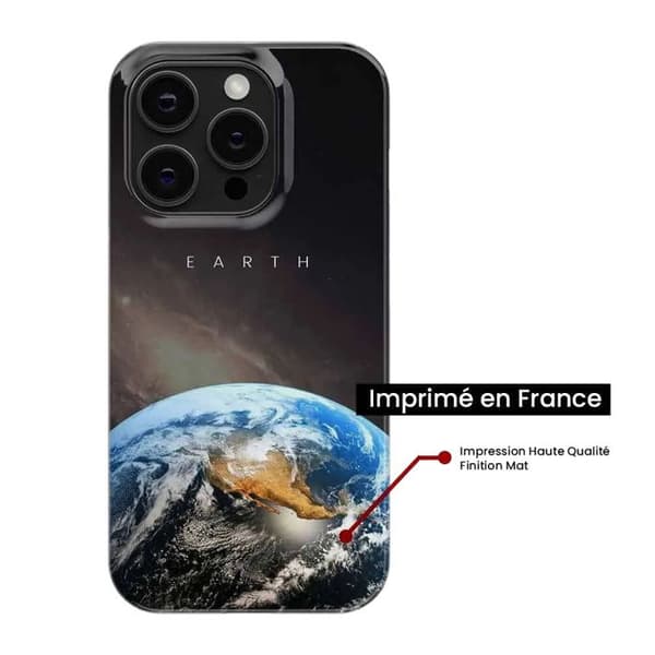 Tryckt silikonfodral som är kompatibelt med Apple iPhone 16 Plus Earth