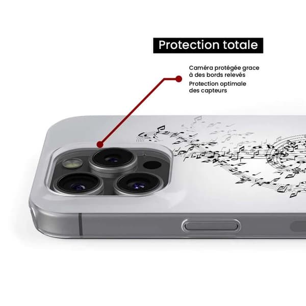 Tryckt silikonfodral som är kompatibelt med Apple iPhone 16 Pro Valse des notes
