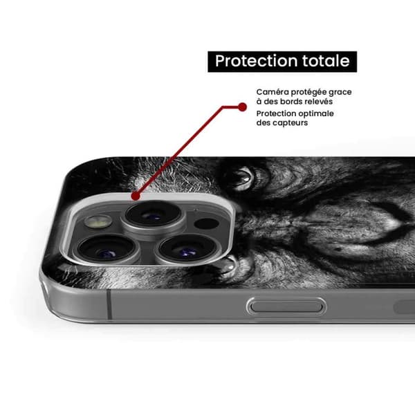 Tryckt silikonfodral som är kompatibelt med Apple iPhone 16 Pro Monkey