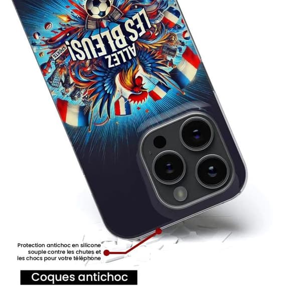 Tryckt silikonfodral som är kompatibelt med Apple iPhone 14 Plus Come on blues
