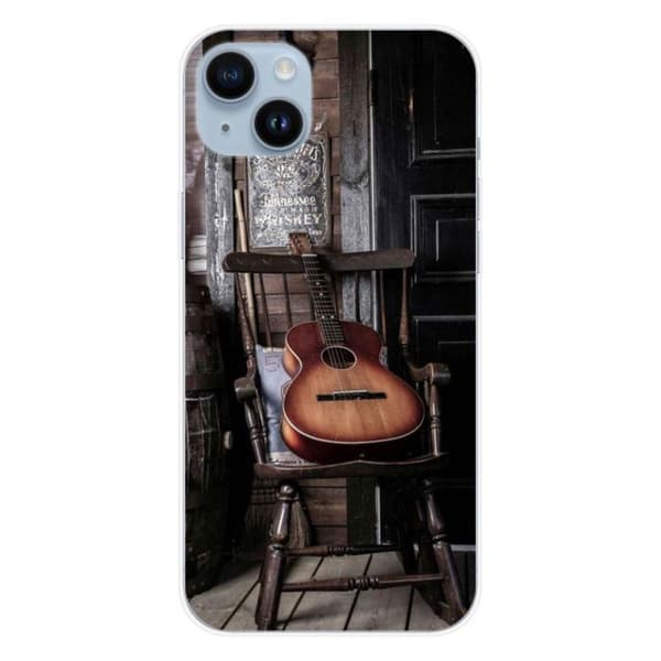 Siliconfodral - Kompatibel med Apple iPhone 14 Plus - gitardesign