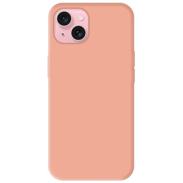 Siliconfodral - Apple - iPhone 15 Plus - Matt ljusrosa - Stötsäker - Semi-hård