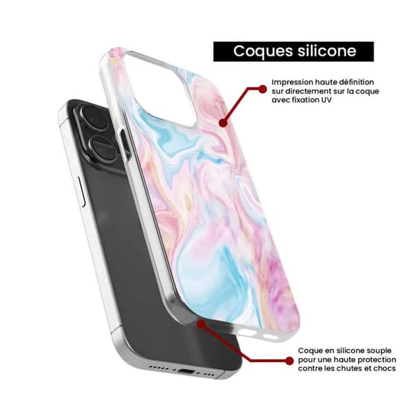 Tryckt silikonfodral som är kompatibelt med Apple iPhone 14 Plus Soap