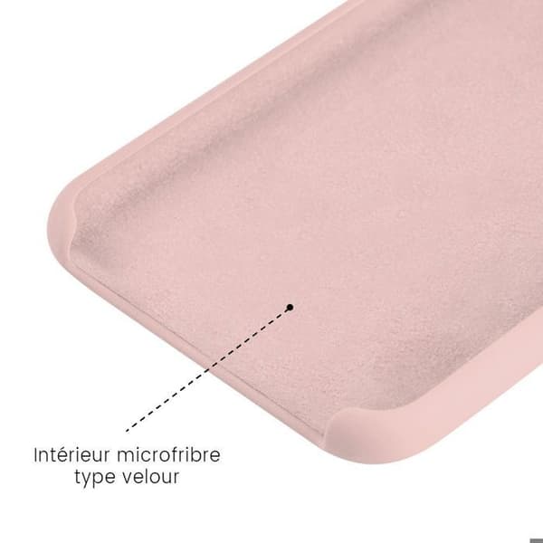 Siliconefodral Soft Touch - Apple - iPhone 14 Plus - Sandrosa - Stötsäker - Trådlös laddning