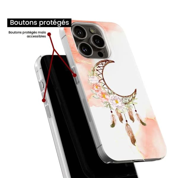 Tryckt silikonfodral som är kompatibelt med Apple iPhone 16 Plus Dreamcatcher Moon