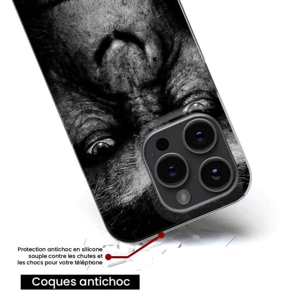 Tryckt silikonfodral som är kompatibelt med Xiaomi Redmi Note 12 4G Monkey