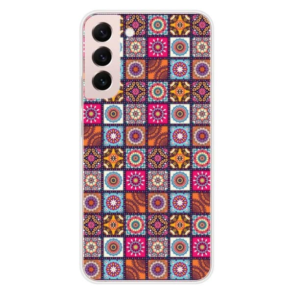 Siliconfodral - Kompatibel med Samsung Galaxy S22 Plus - design patchwork mandala