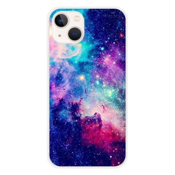 Siliconfodral - Kompatibel med Apple iPhone 13 - design galaxblå