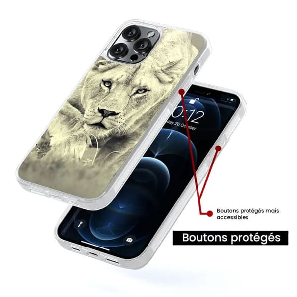 Siliconeförstärkt tryckt skydd för Apple iPhone 14 Plus Lionne