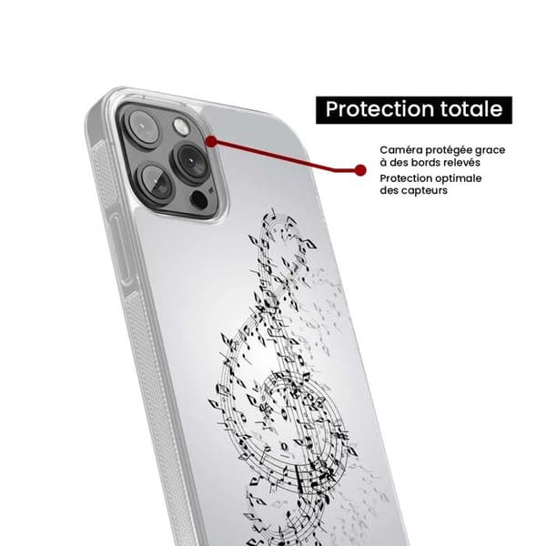 Tryckavlastande silikonfodral kompatibelt med Apple iPhone 13 Valse des notes